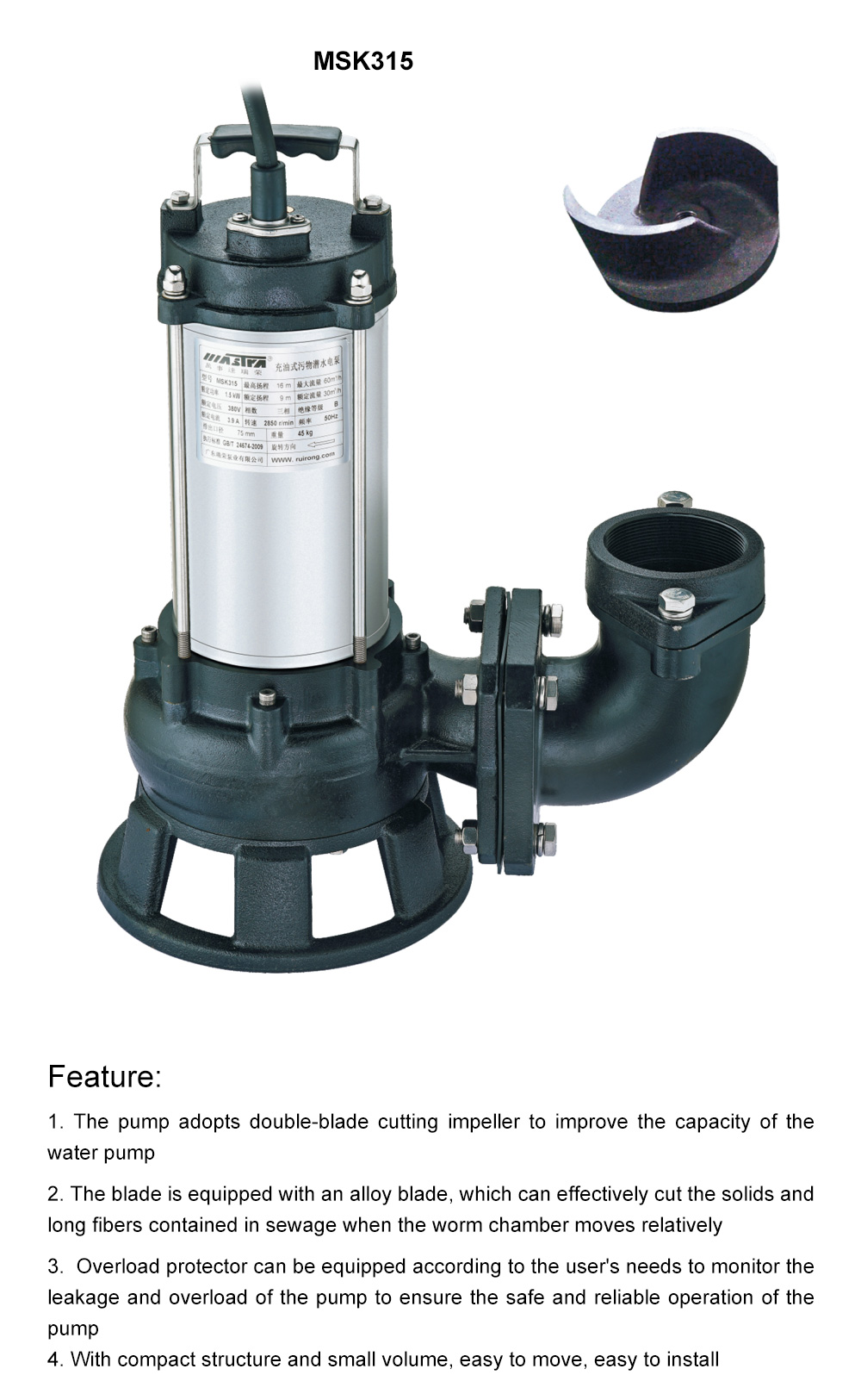 bomba para agua residuales 